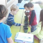 learning about farming and plants at la costa valley preschool and kindergarten with Phill from Carlsbad Flower Fields